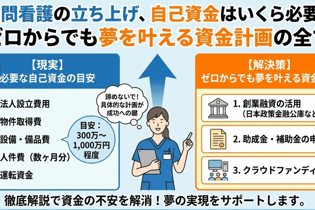 訪問看護の立ち上げ、自己資金はいくら必要？ゼロからでも夢を叶える資金計画の全て