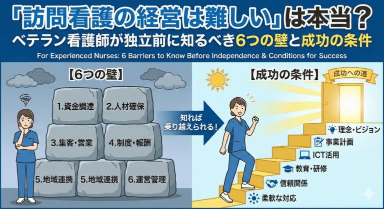 「訪問看護の経営は難しい」は本当？ベテラン看護師が独立前に知るべき6つの壁と成功の条件