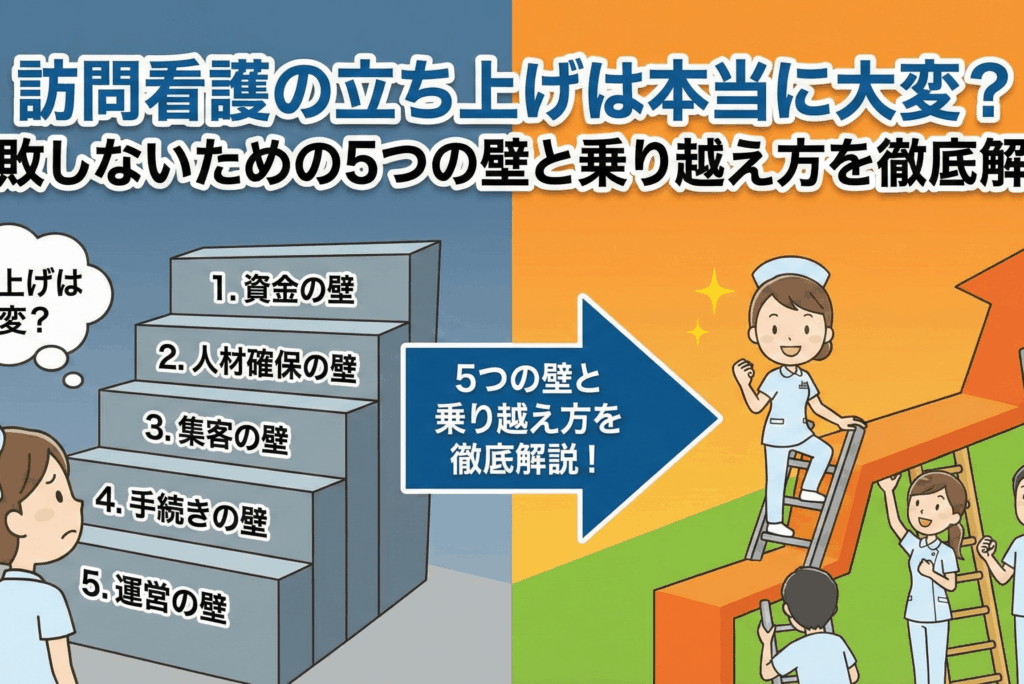 訪問看護の立ち上げは本当に大変？失敗しないための5つの壁と乗り越え方を徹底解説