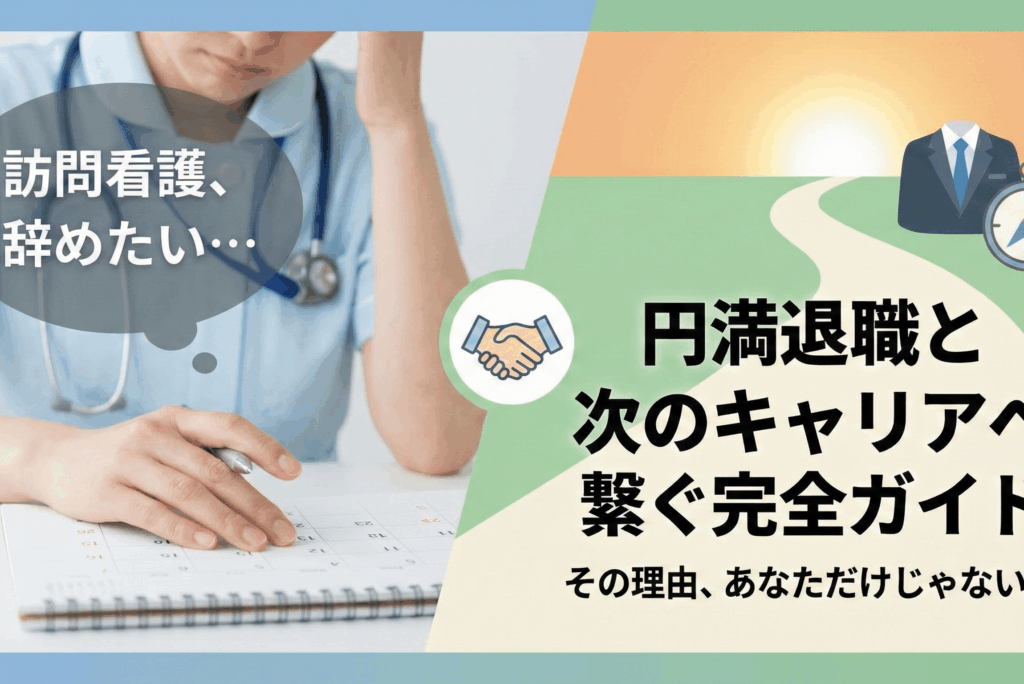「訪問看護、辞めたい…」その理由、あなただけじゃない。円満退職と次のキャリアへ繋ぐ完全ガイド