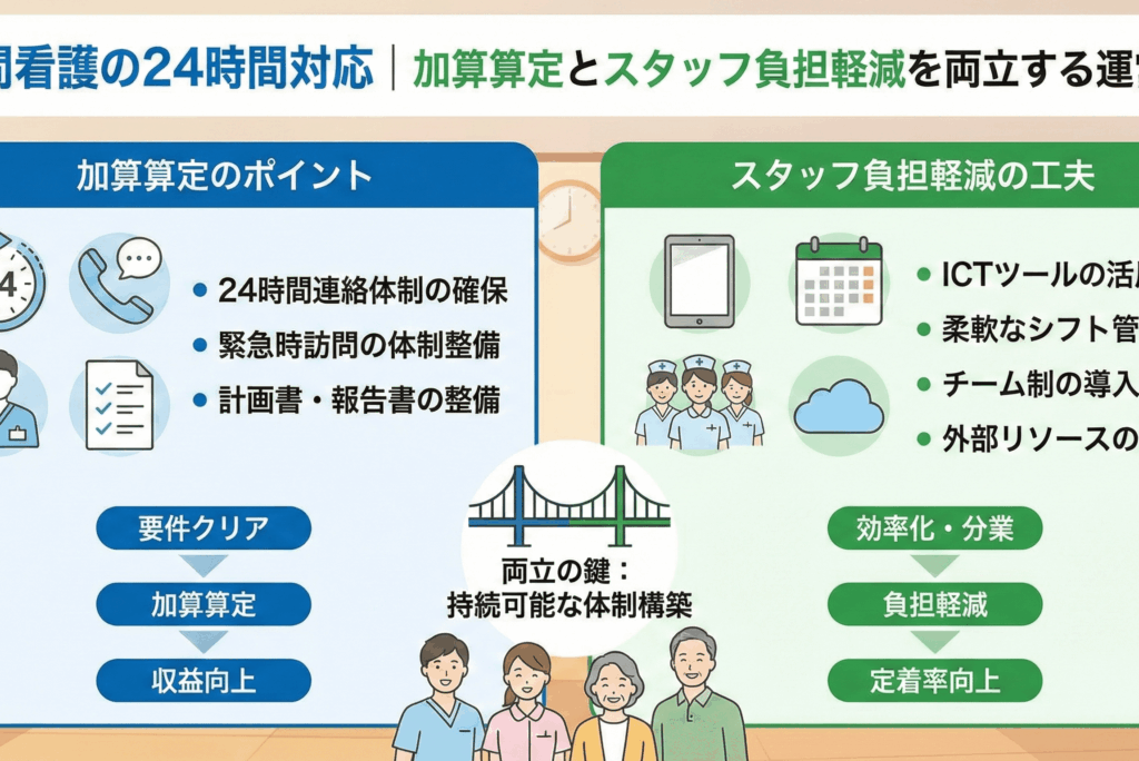 訪問看護の24時間対応｜加算算定とスタッフ負担軽減を両立する運営術