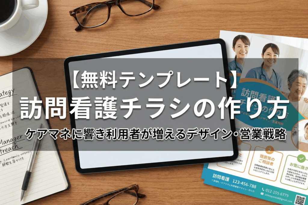 【無料テンプレート】訪問看護チラシの作り方｜ケアマネに響き利用者が増えるデザイン・営業戦略