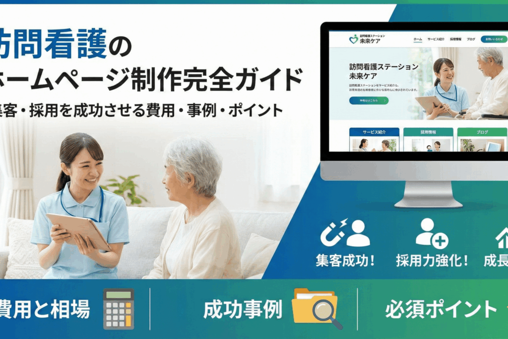 訪問看護のホームページ制作完全ガイド｜集客・採用を成功させる費用・事例・ポイント