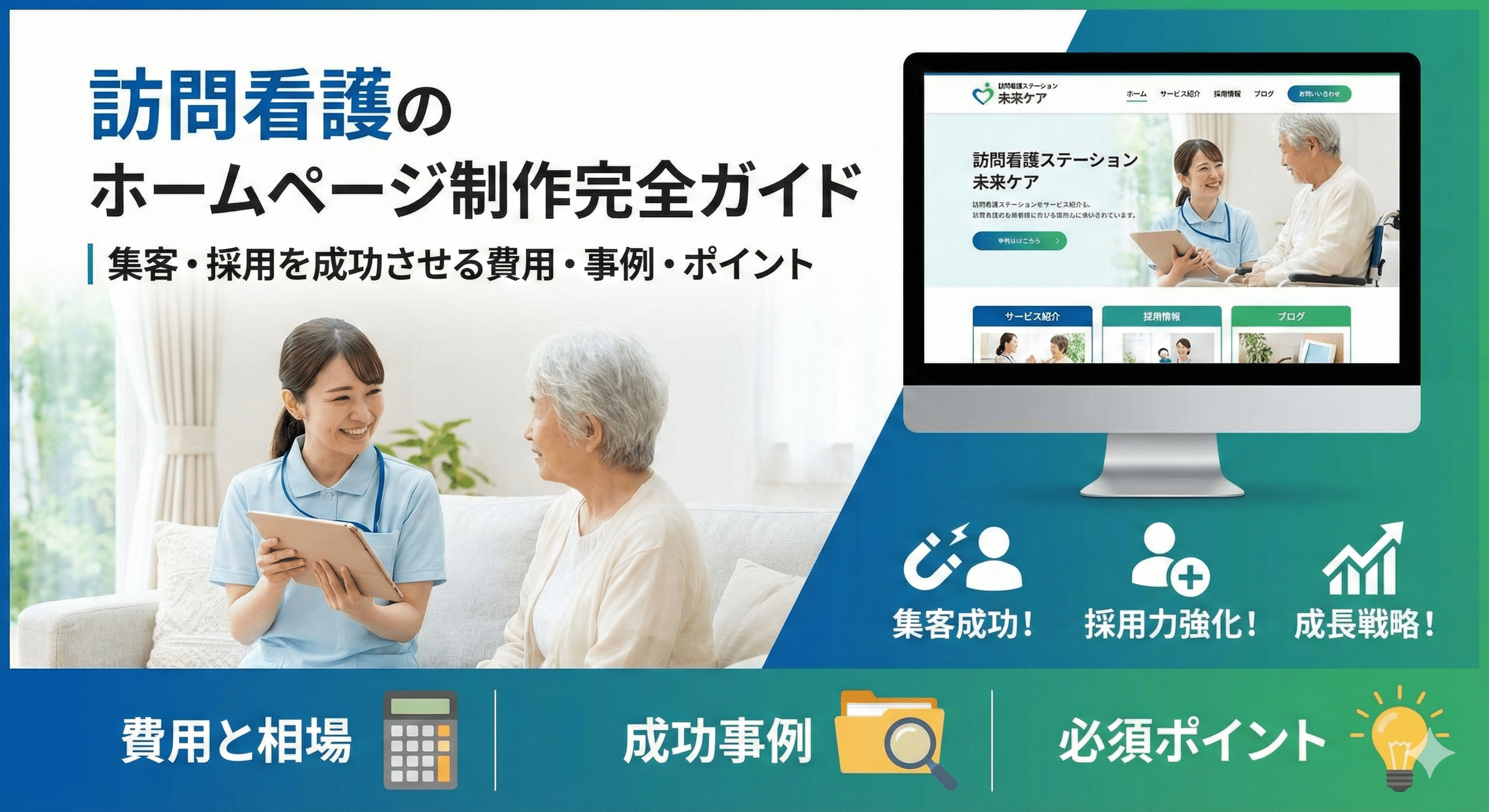 訪問看護のホームページ制作完全ガイド｜集客・採用を成功させる費用・事例・ポイント