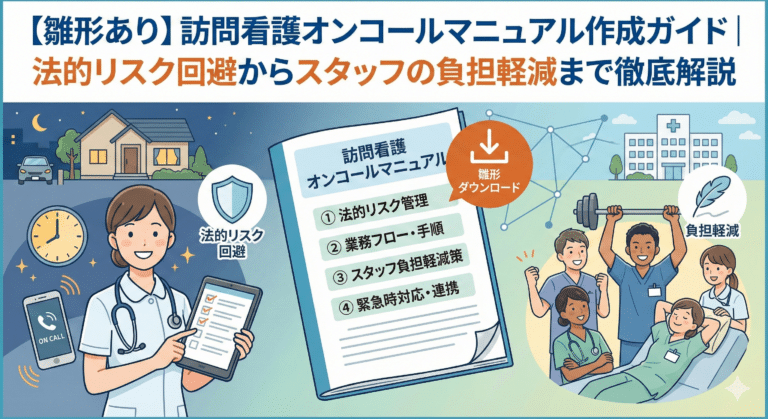 【雛形あり】訪問看護オンコールマニュアル作成ガイド｜法的リスク回避からスタッフの負担軽減まで徹底解説