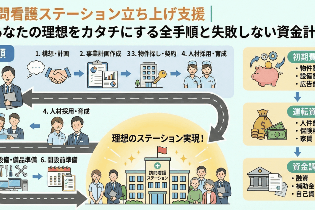 訪問看護ステーション立ち上げ支援｜あなたの理想をカタチにする全手順と失敗しない資金計画