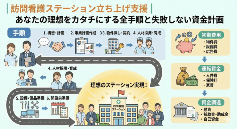 訪問看護ステーション立ち上げ支援｜あなたの理想をカタチにする全手順と失敗しない資金計画