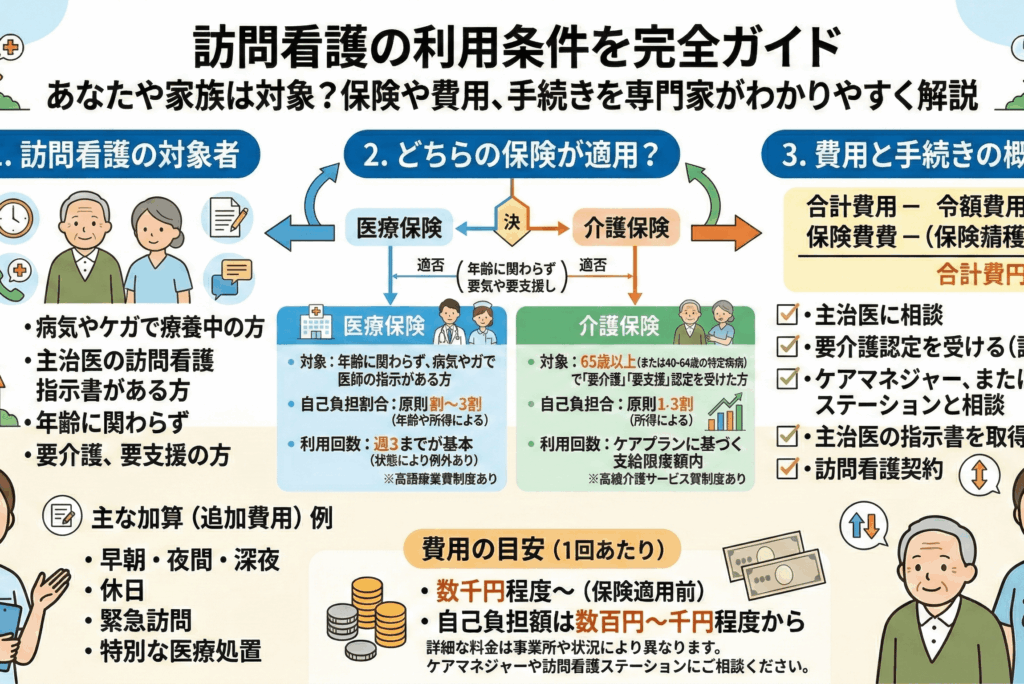訪問看護の利用条件を完全ガイド｜あなたや家族は対象？保険や費用、手続きを専門家がわかりやすく解説