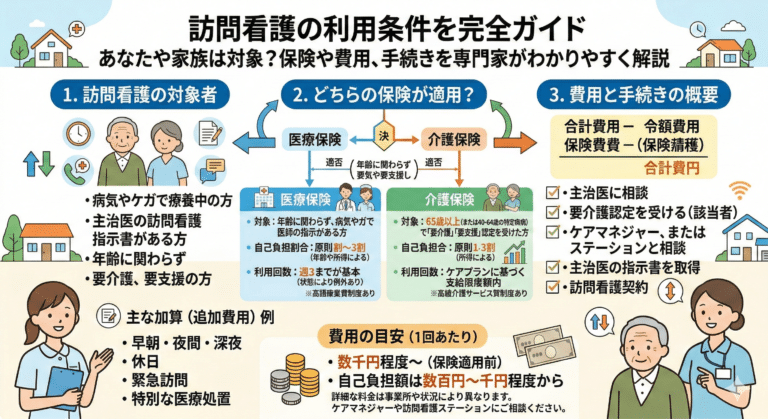 訪問看護の利用条件を完全ガイド｜あなたや家族は対象？保険や費用、手続きを専門家がわかりやすく解説