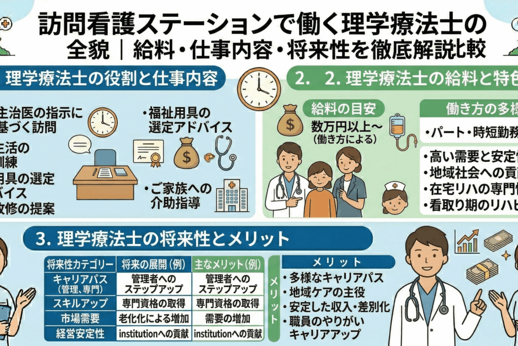 訪問看護ステーションで働く理学療法士の全貌｜給料・仕事内容・将来性を徹底解説
