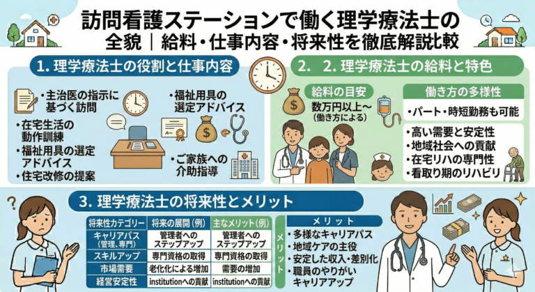 訪問看護ステーションで働く理学療法士の全貌｜給料・仕事内容・将来性を徹底解説