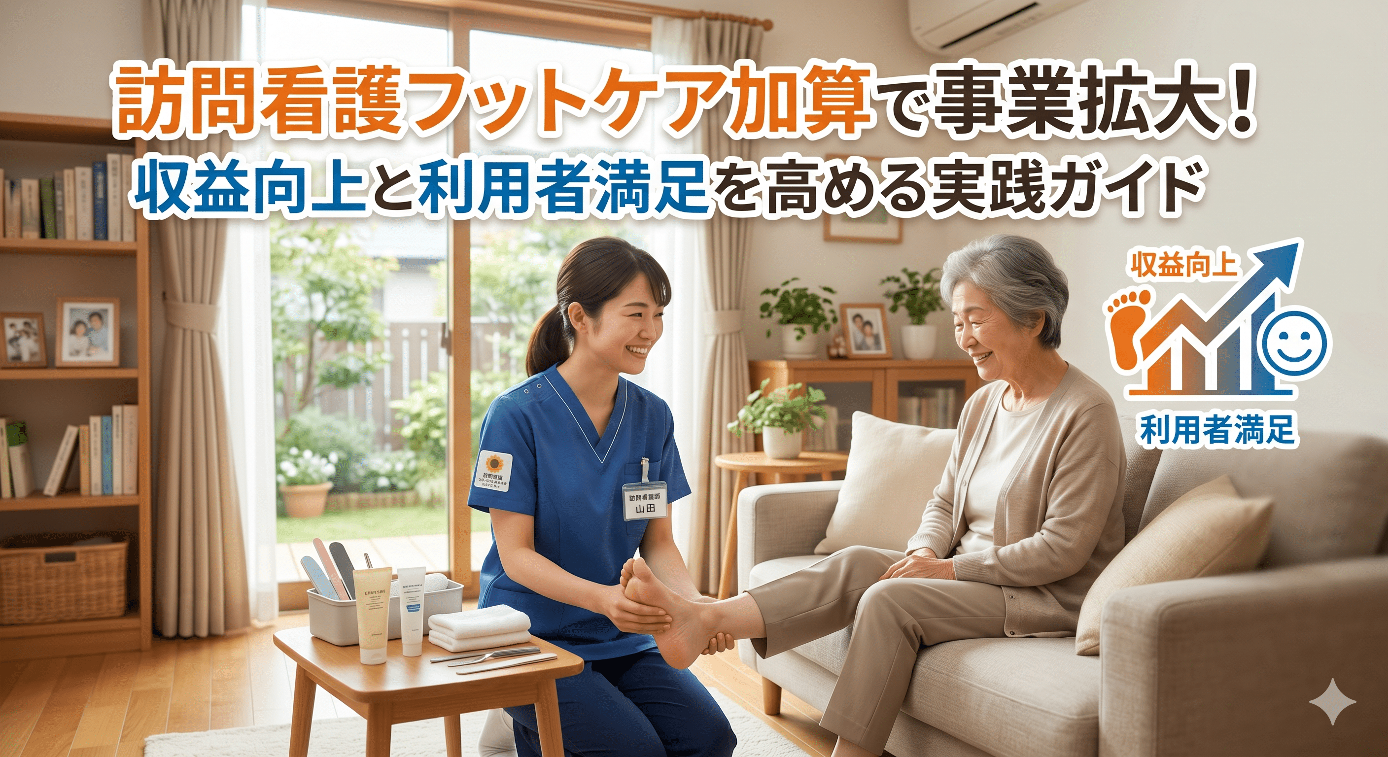 訪問看護フットケア加算で事業拡大！収益向上と利用者満足を高める実践ガイド
