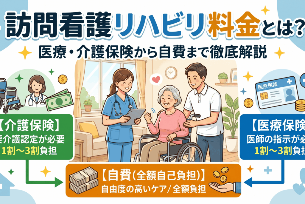訪問看護リハビリ料金とは？医療・介護保険から自費まで徹底解説