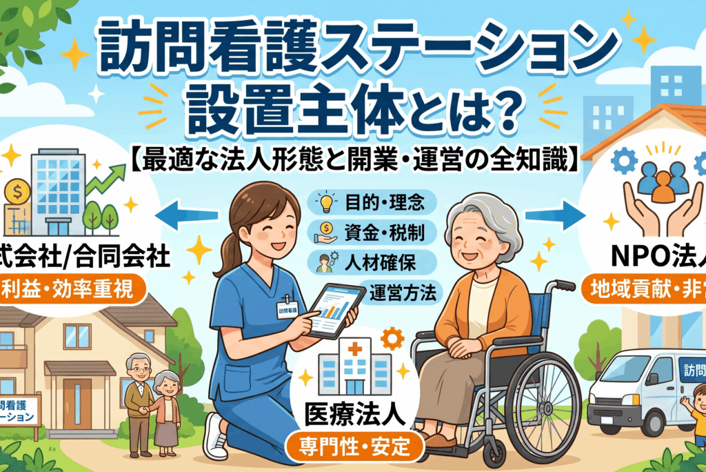 訪問看護ステーション設置主体とは？【最適な法人形態と開業・運営の全知識】
