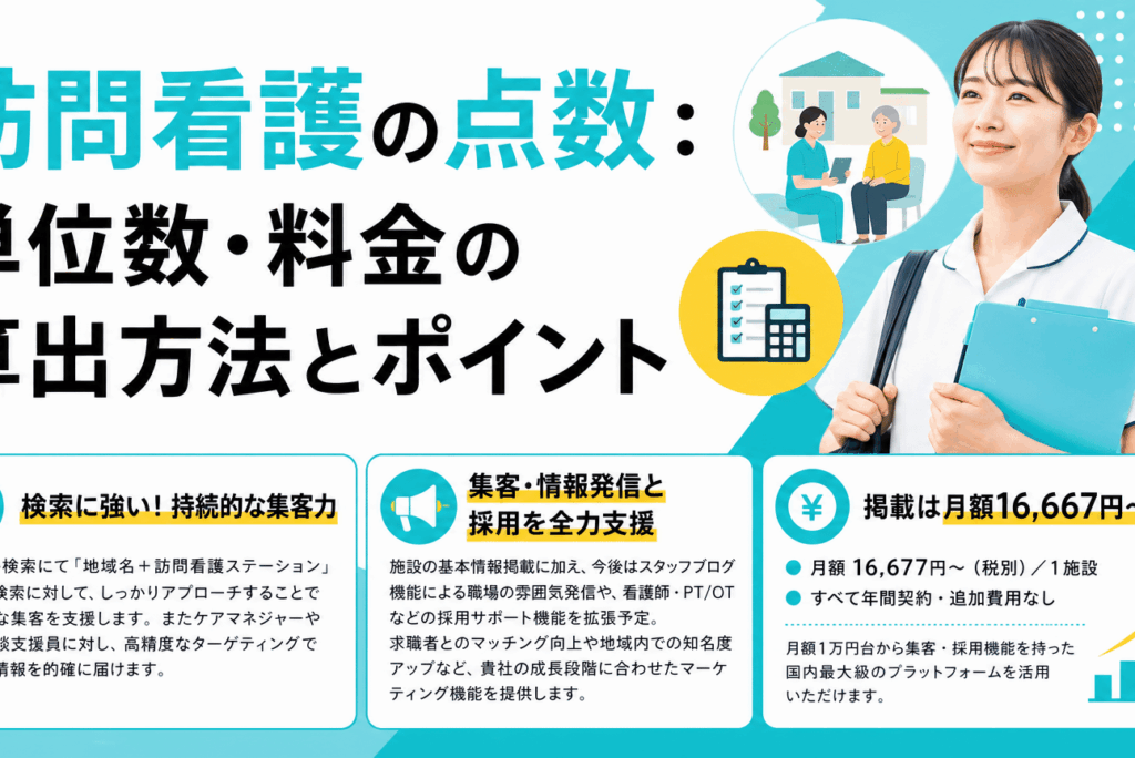 訪問看護 点数｜事業者必見！単位・料金の算出完全ガイド