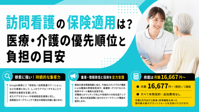 訪問看護の保険適用は？医療・介護の優先順位と負担の目安
