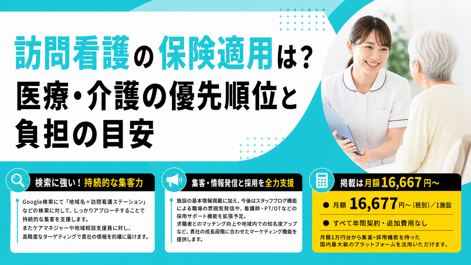 訪問看護の保険適用は？医療・介護の優先順位と負担の目安